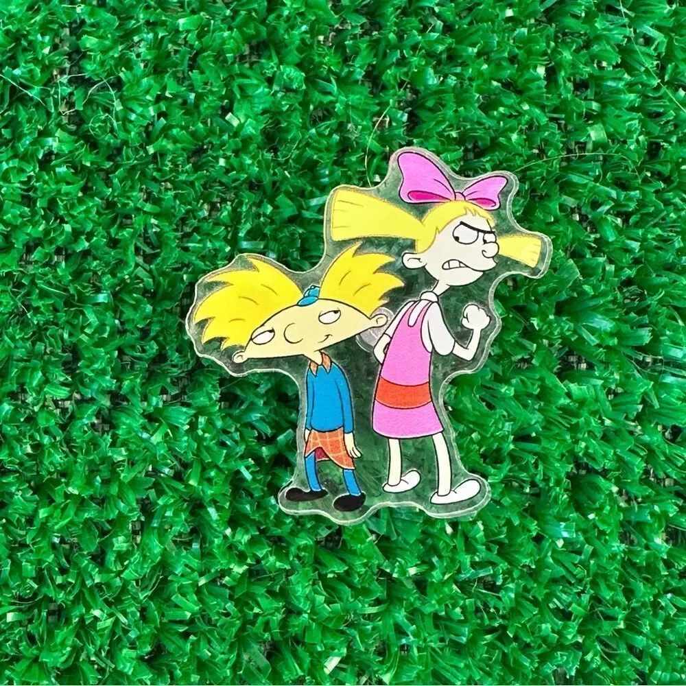 Helga Hey Arnold Duo Acrylic Pin/ Brooch